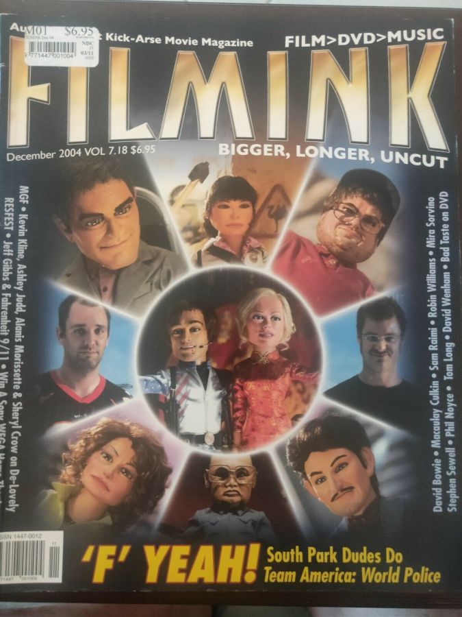 FILMINK magazine side cover December 2004