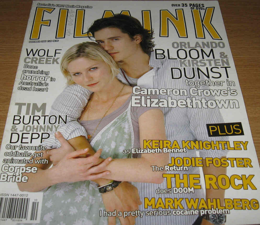 FILMINK magazine side cover November 2005