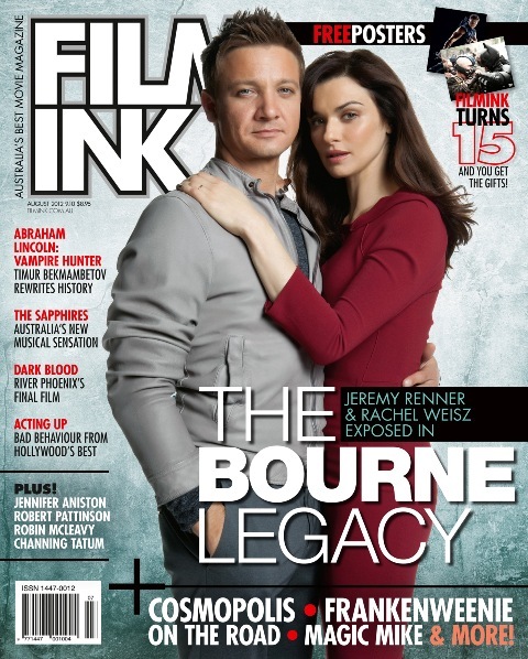 FILMINK magazine side cover August 2012