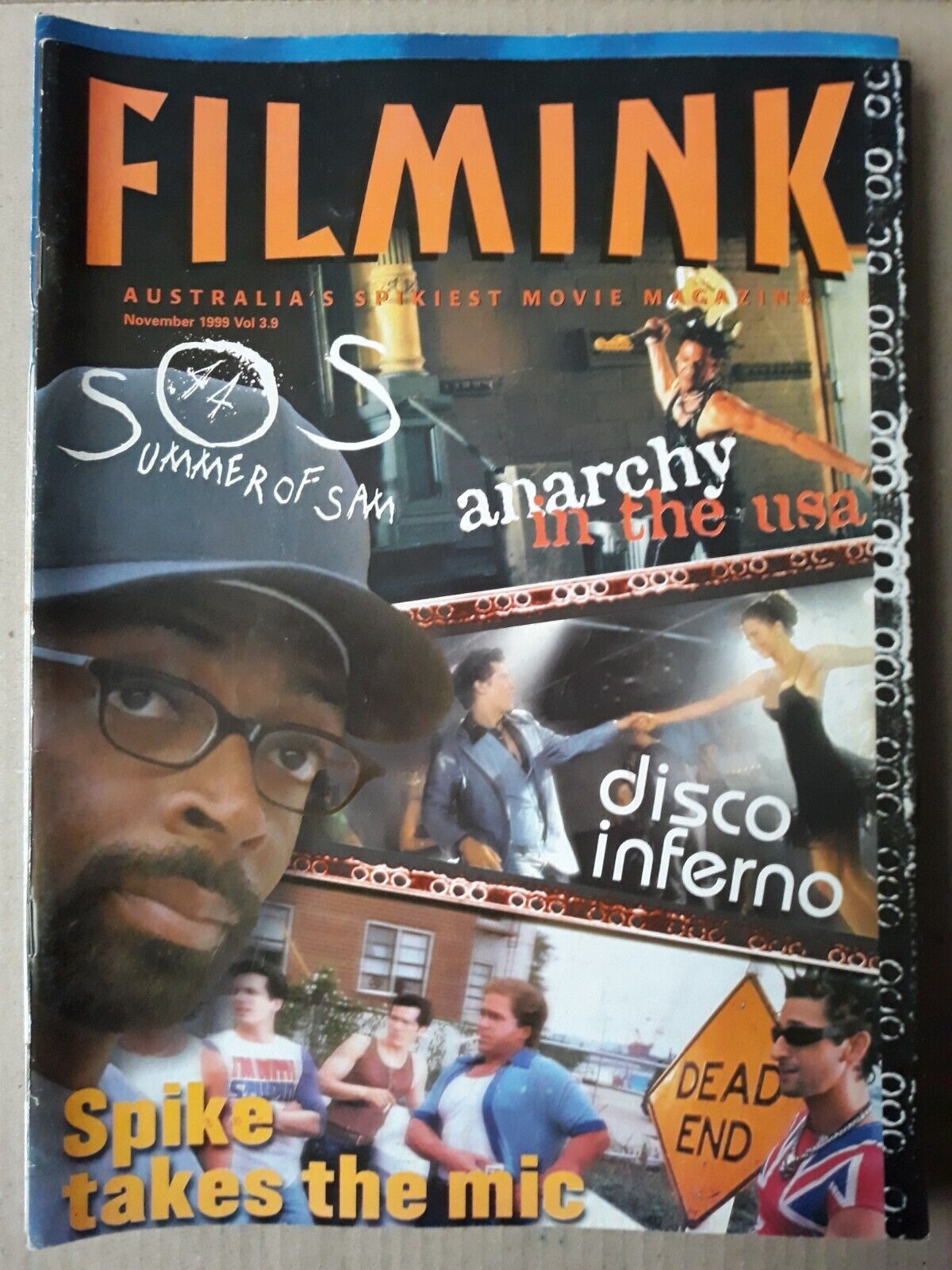 FILMINK magazine side cover  Vol 3 No  9  November 1999