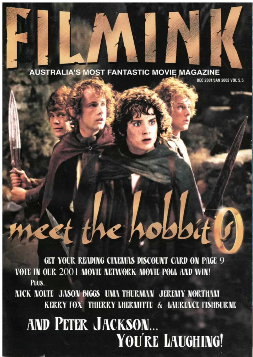 FILMINK magazine side cover  December 2001/ January 2002 