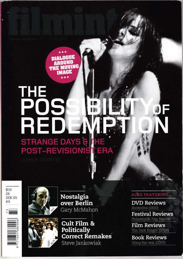 FILM INTERNATIONAL (Sweden) magazine side cover Issue 39 May/June 2009