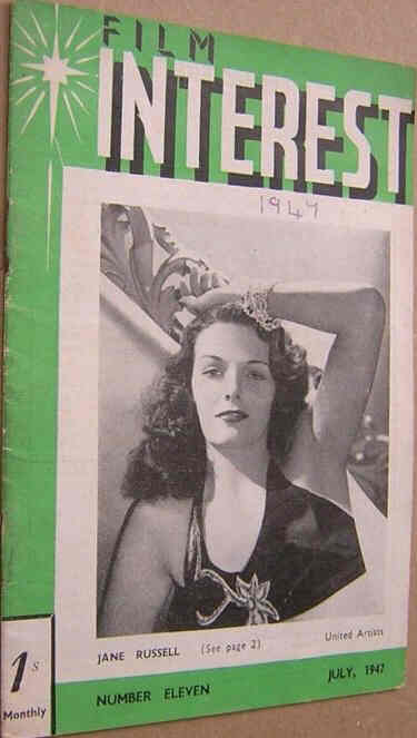 FILM INTEREST magazine side cover Issue 11 July 1947