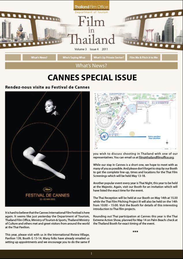 FILM IN THAILAND magazine side cover  Special Vol 3 No 4  2011