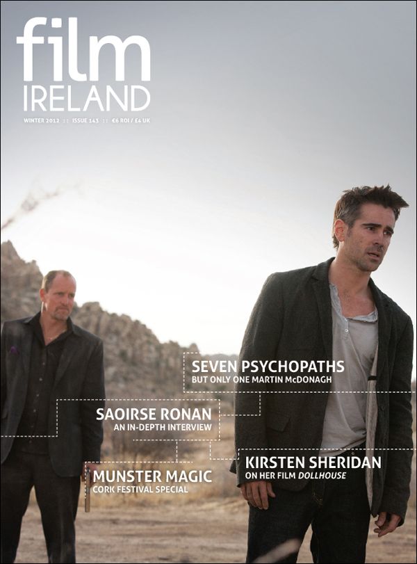 FILM IRELAND magazine side cover Issue 143 December 2012