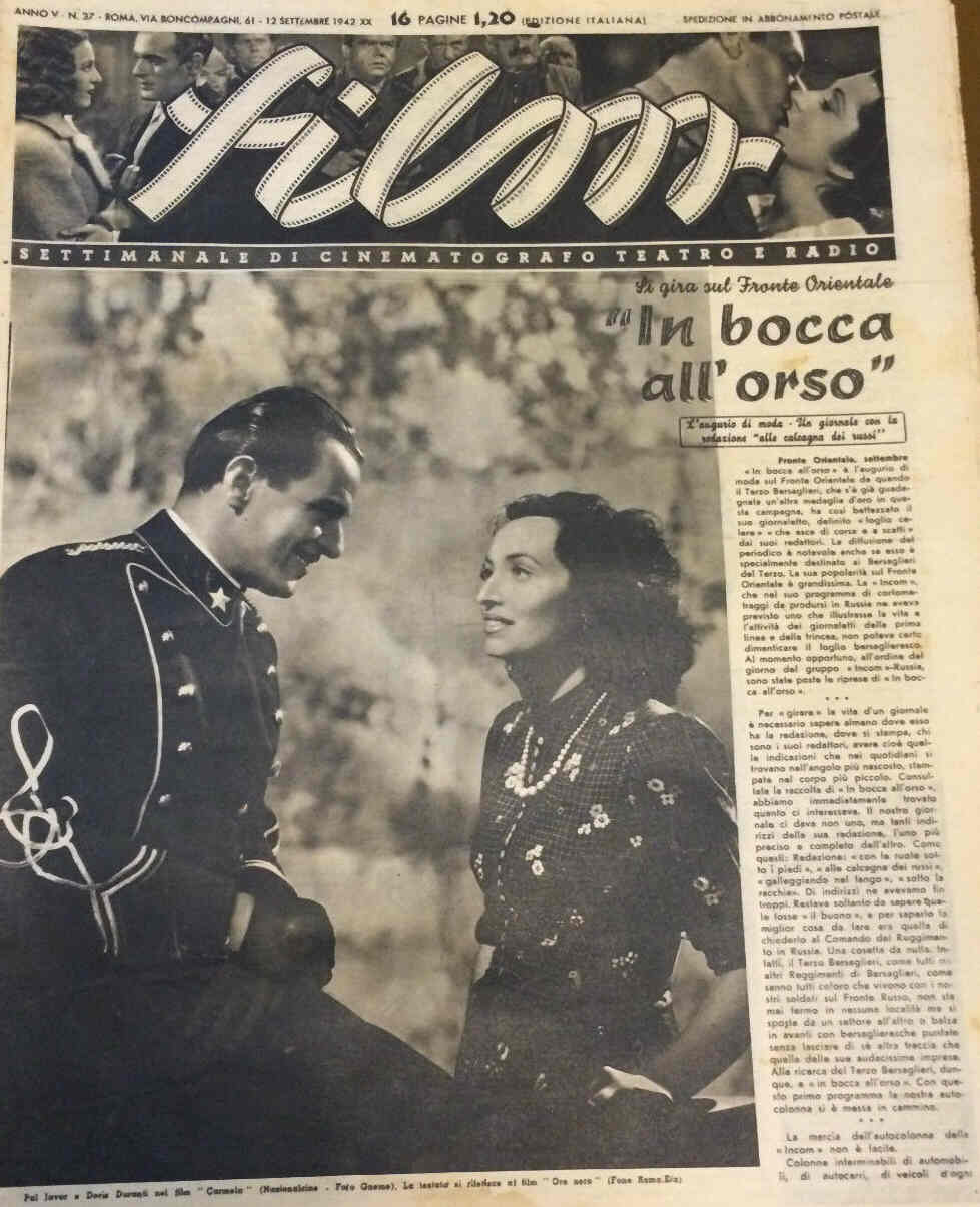 FILM (1938-50) magazine side cover Issue 37 12 September 1942