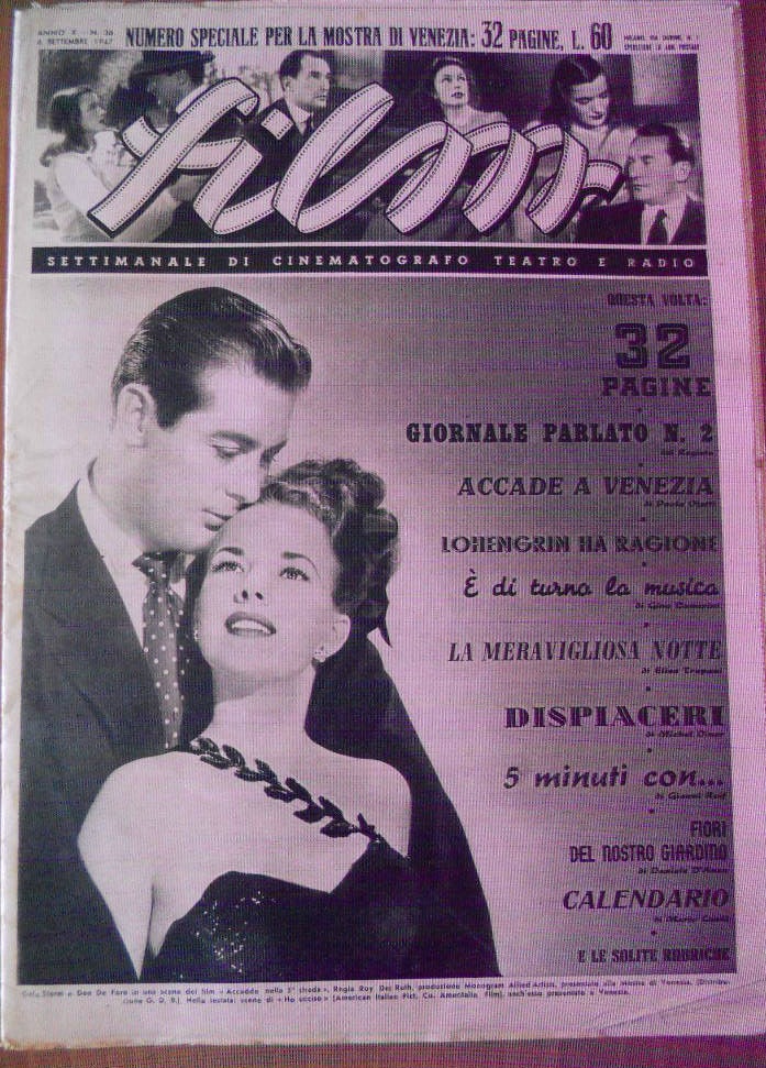 FILM (1938-50) magazine side cover Issue 36 6 September 1947