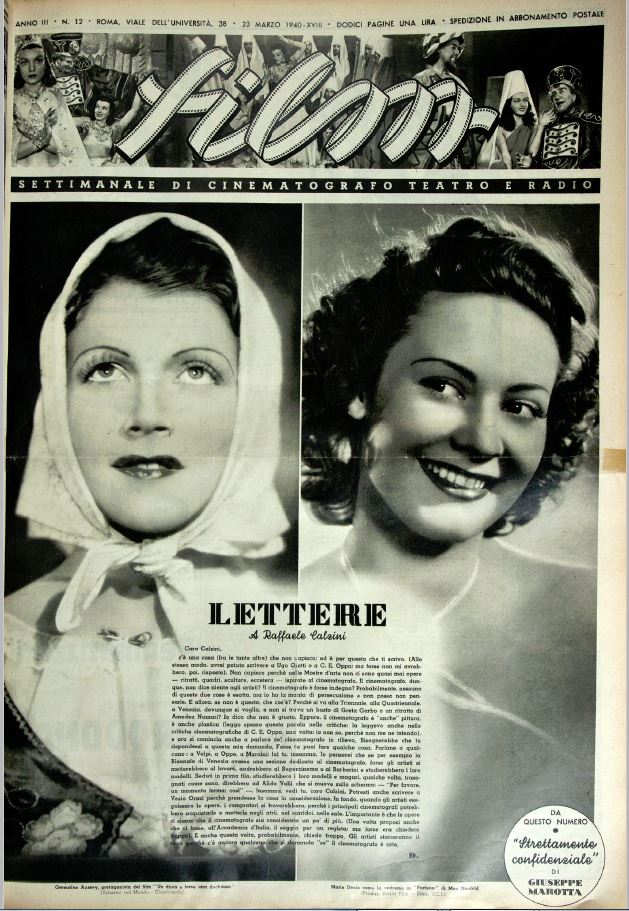 FILM (1938-50) magazine side cover Issue 12 23 March 1940