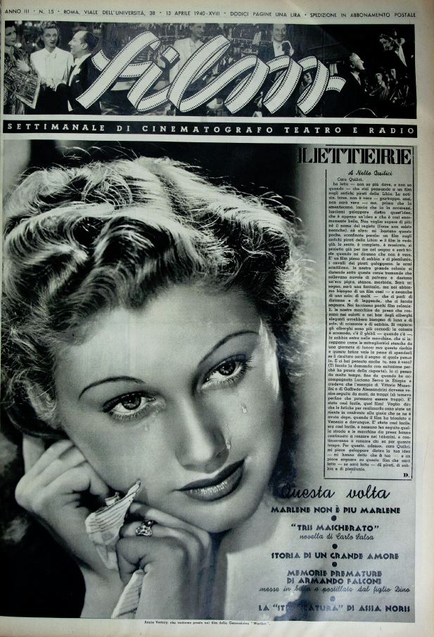 FILM (1938-50) magazine side cover Issue 15 13 April 1940