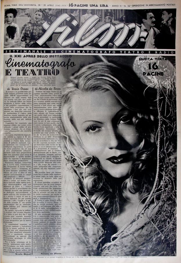 FILM (1938-50) magazine side cover Issue 16 20 April 1940