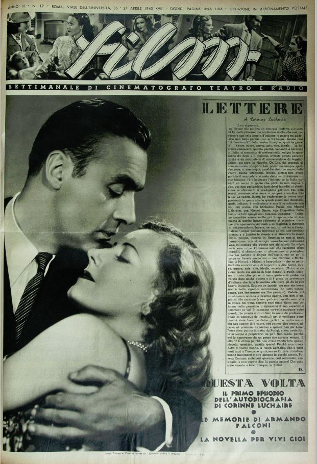 FILM (1938-50) magazine side cover Issue 17 27 April 1940