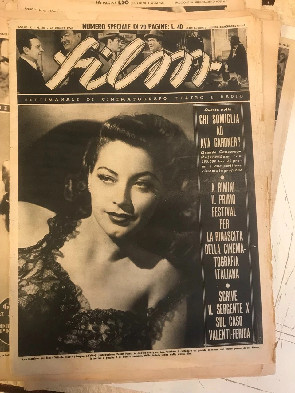 FILM (1938-50) magazine side cover Issue 30 26 July 1947