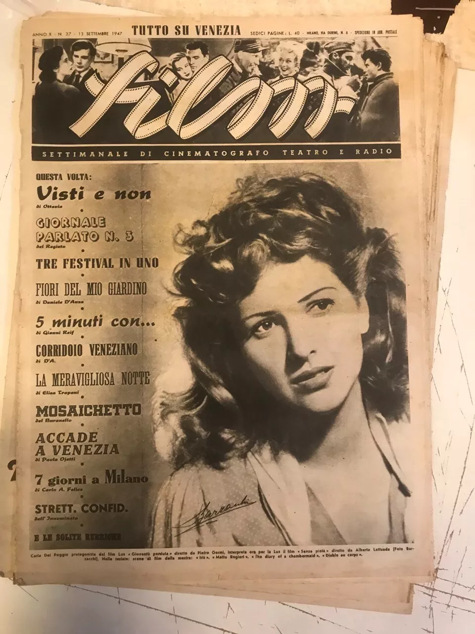 FILM (1938-50) magazine side cover Issue 37 13 September 1947