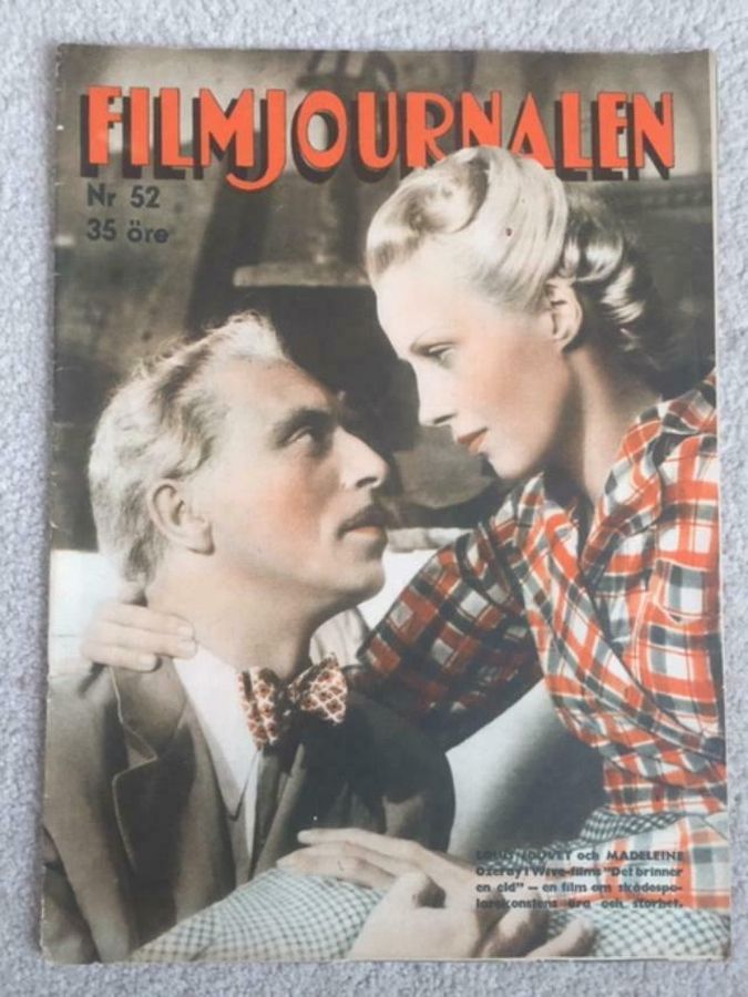 FILMJOURNALEN magazine side cover Issue 52 23 December 1939