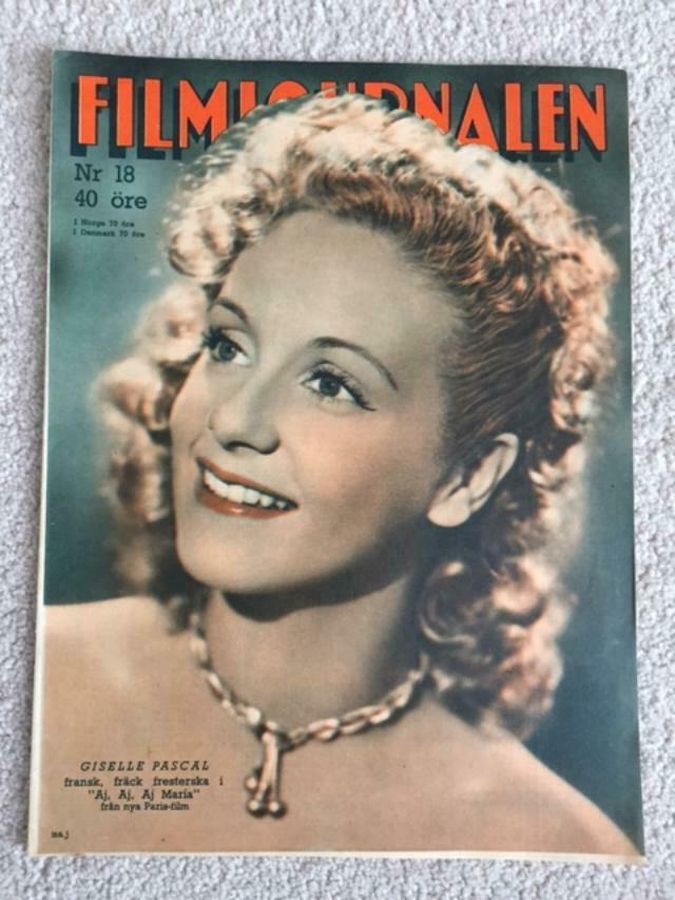 FILMJOURNALEN magazine side cover Issue 18   1948