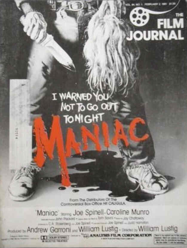 FILM JOURNAL INTERNATIONAL magazine side cover 2 February 1981