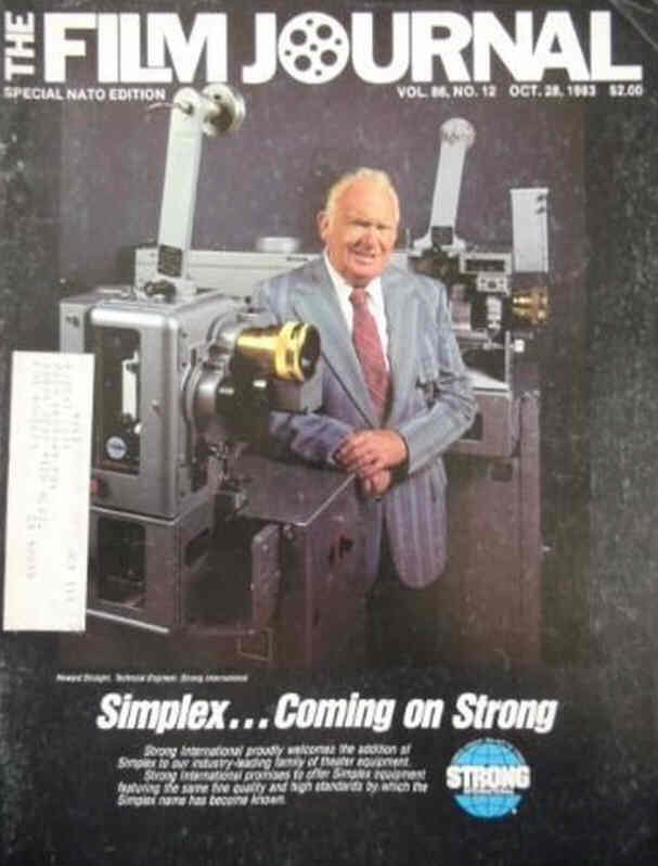 FILM JOURNAL INTERNATIONAL magazine side cover 28 October 1983