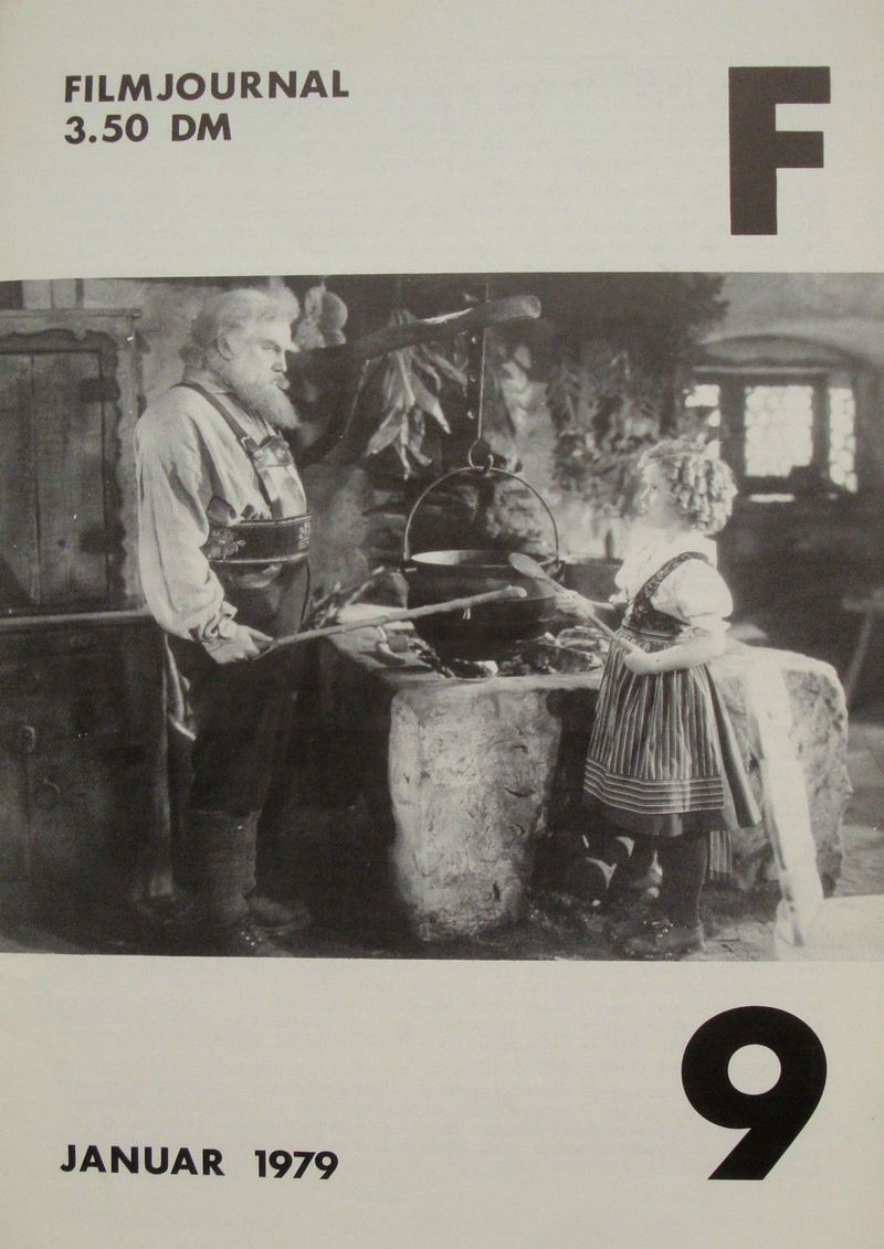 FILMJOURNAL F magazine side cover Issue 9 January 1979