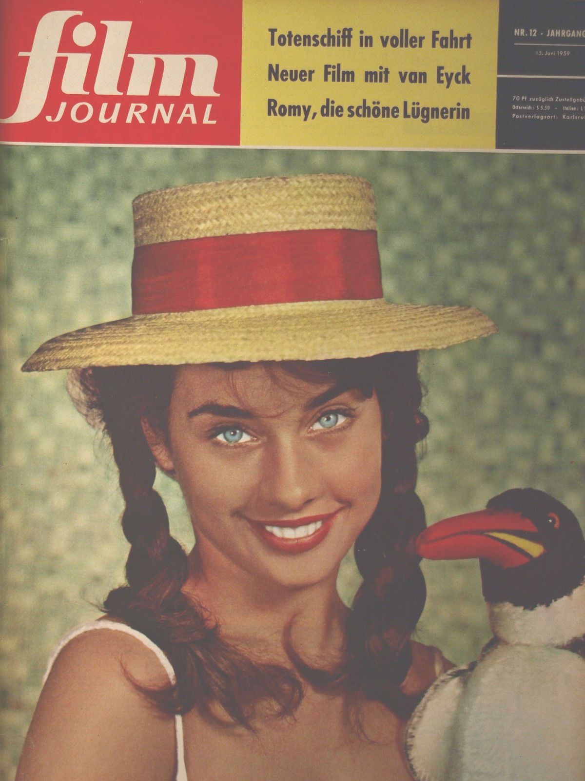 FILM JOURNAL (De) magazine side cover Issue 12 15 June 1959