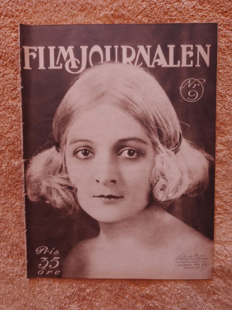 FILMJOURNALEN magazine side cover Issue 9  1923