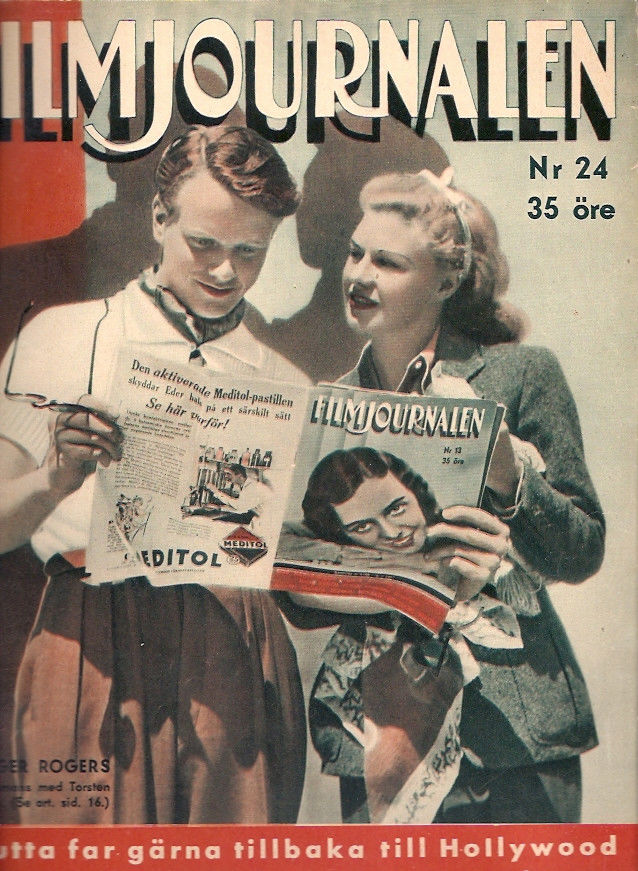 FILMJOURNALEN magazine side cover Issue 24  1936