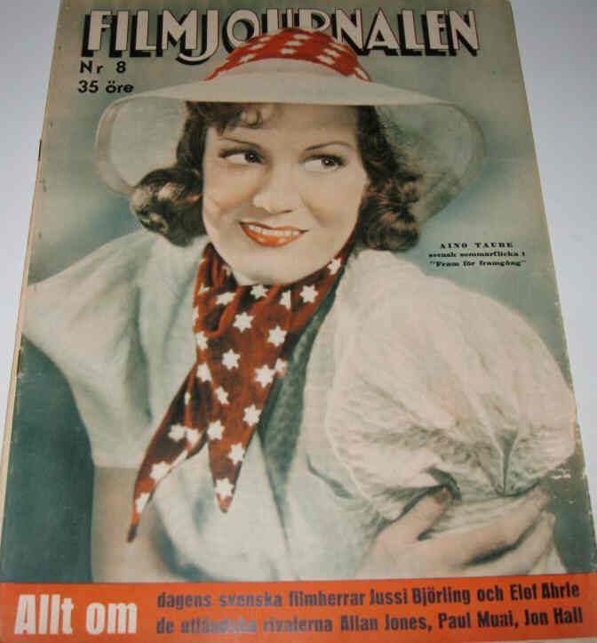 FILMJOURNALEN magazine side cover Issue 8  1938