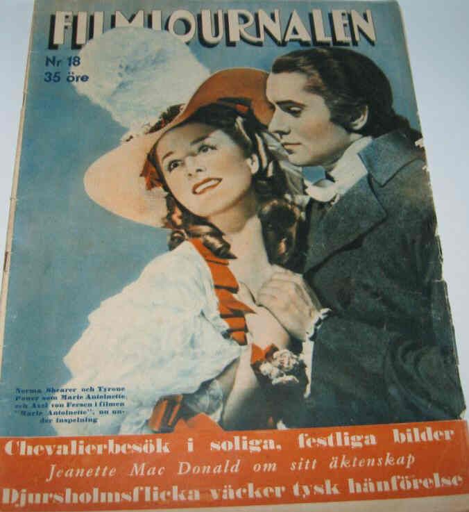 FILMJOURNALEN magazine side cover Issue 18  1938