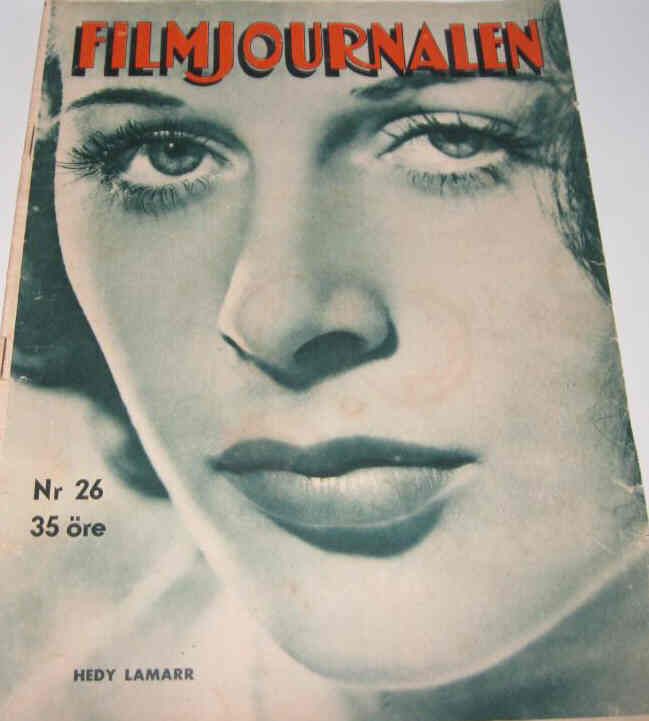FILMJOURNALEN magazine side cover Issue 26  1938