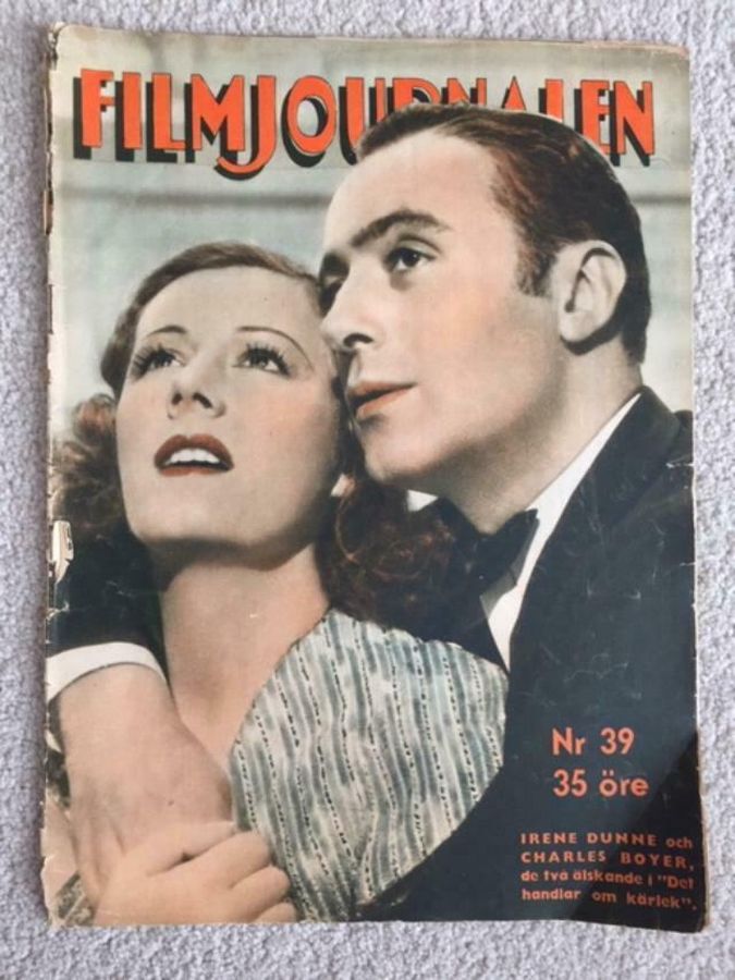 FILMJOURNALEN magazine side cover Issue 39  1939