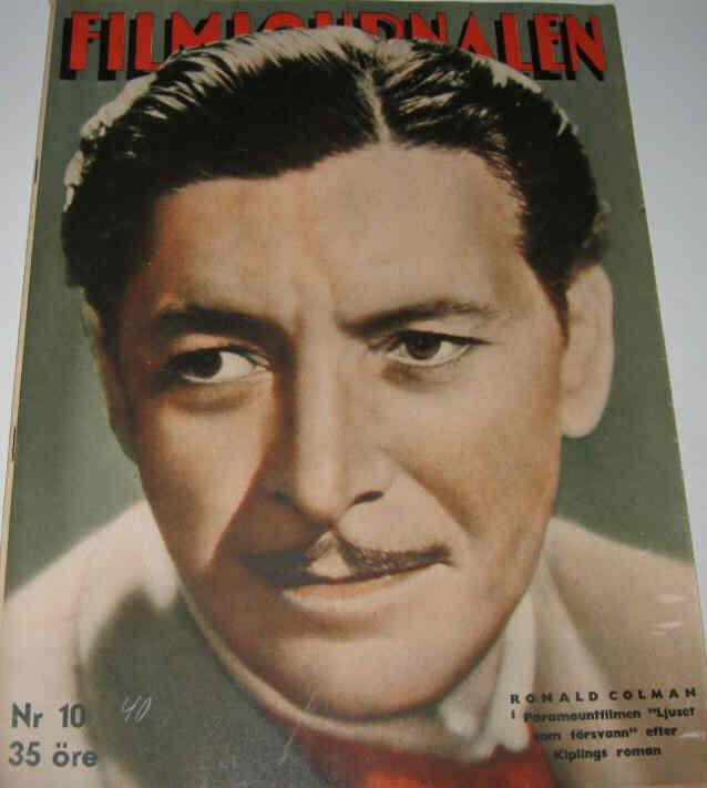 FILMJOURNALEN magazine side cover Issue 10  1940