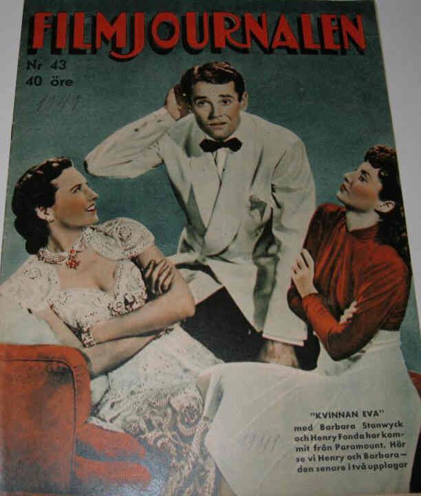 FILMJOURNALEN magazine side cover Issue 43  1941