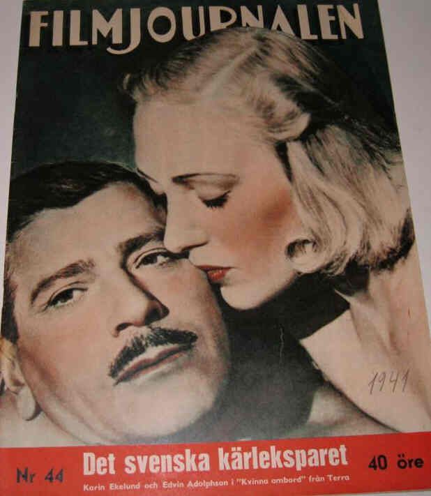 FILMJOURNALEN magazine side cover Issue 44  1941