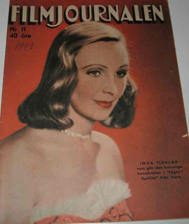 FILMJOURNALEN magazine side cover Issue 11  1942