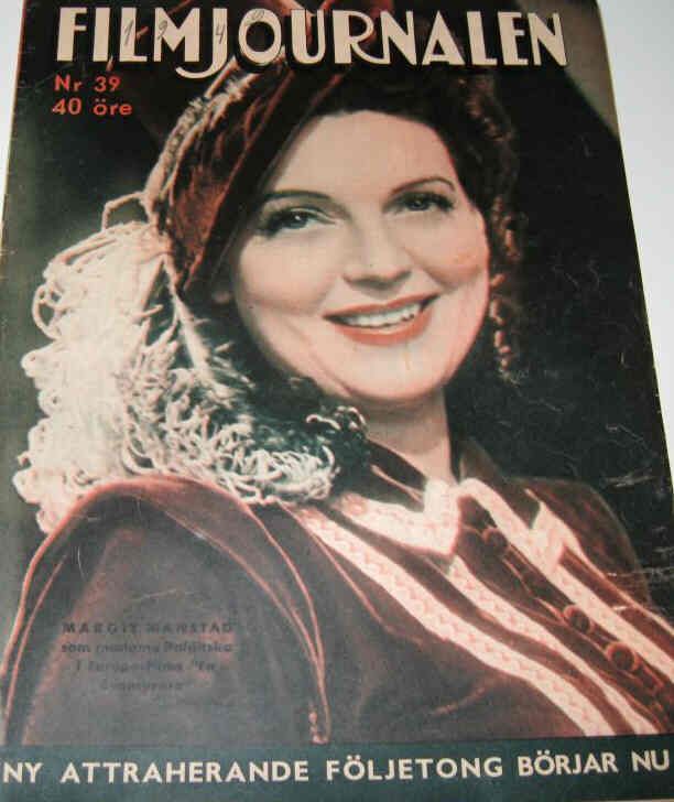 FILMJOURNALEN magazine side cover Issue 39  1942