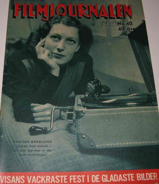 FILMJOURNALEN magazine side cover Issue 40  1942