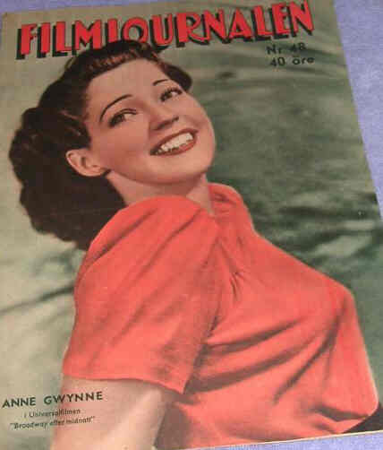 FILMJOURNALEN magazine side cover Issue 48  1942