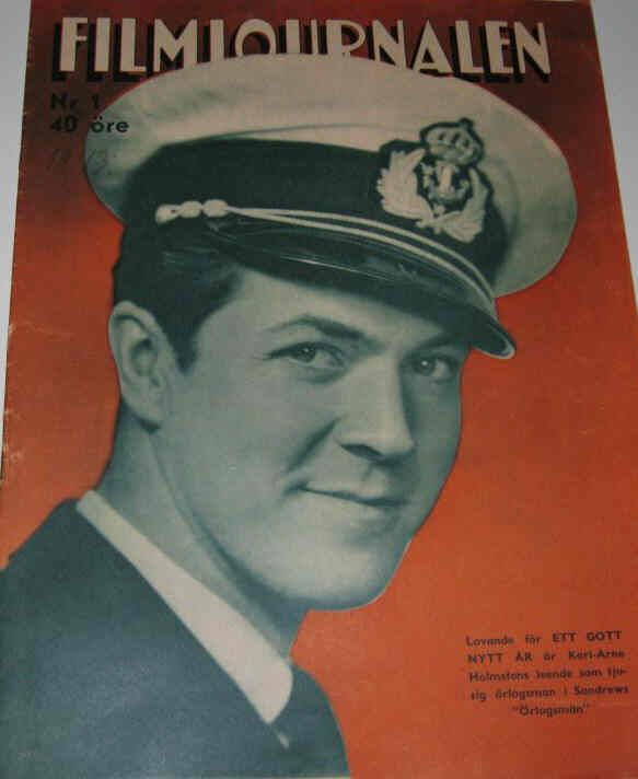 FILMJOURNALEN magazine side cover Issue 1  1943