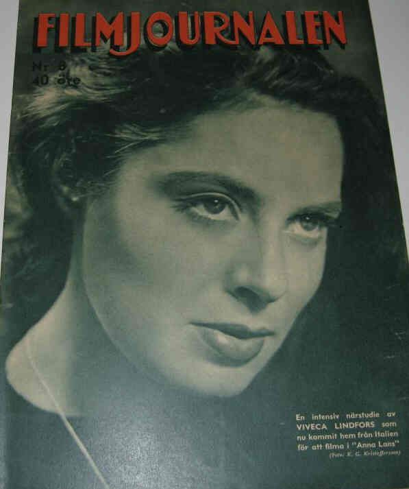 FILMJOURNALEN magazine side cover Issue 8  1943