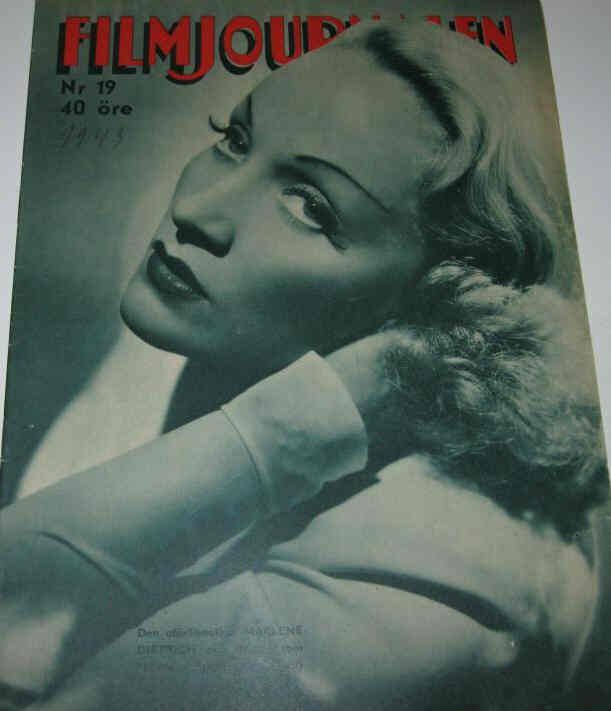 FILMJOURNALEN magazine side cover Issue 19  1943
