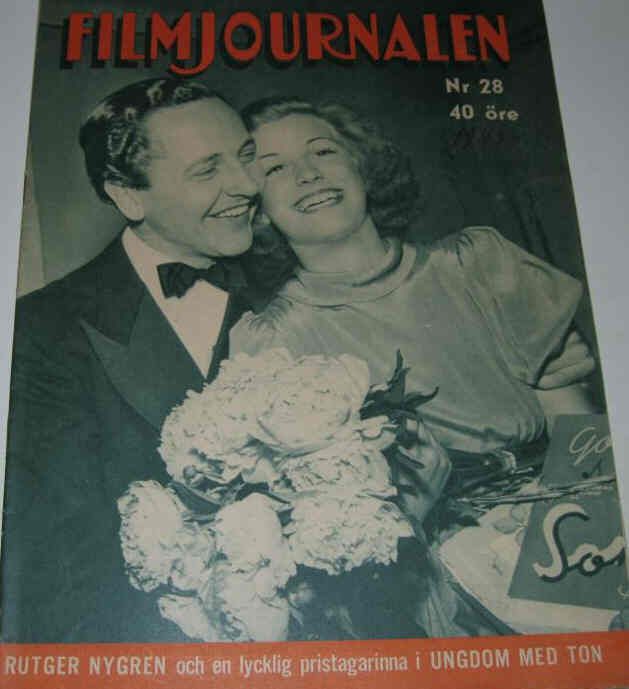 FILMJOURNALEN magazine side cover Issue 28  1943