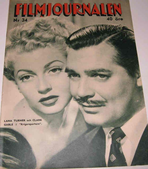 FILMJOURNALEN magazine side cover Issue 34  1943