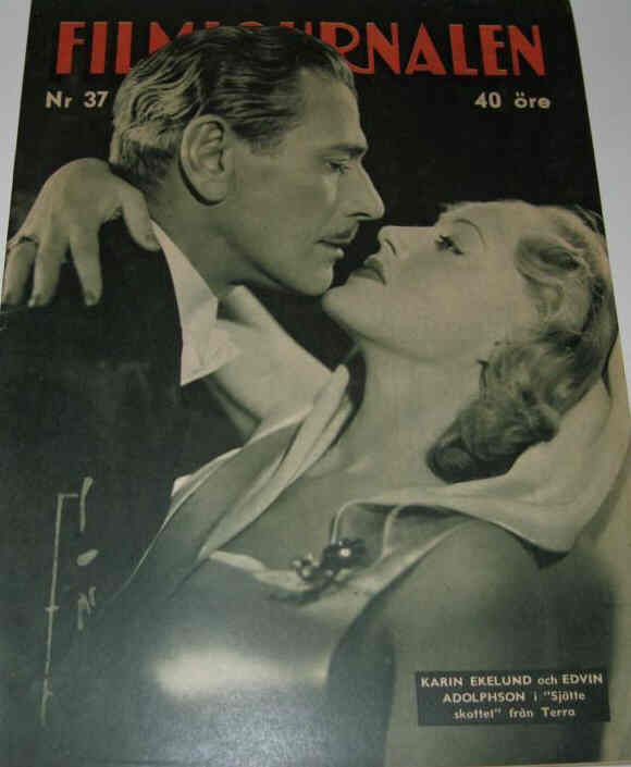 FILMJOURNALEN magazine side cover Issue 37  1943