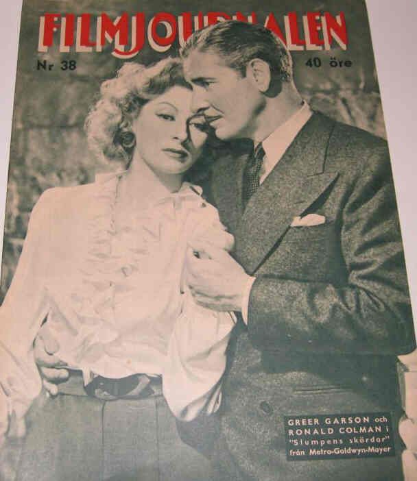 FILMJOURNALEN magazine side cover Issue 38  1943