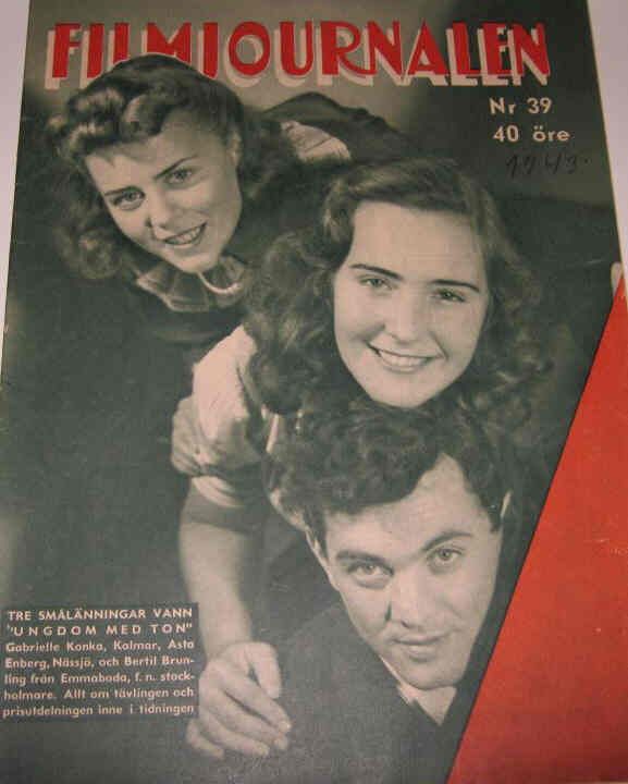 FILMJOURNALEN magazine side cover Issue 39  1943