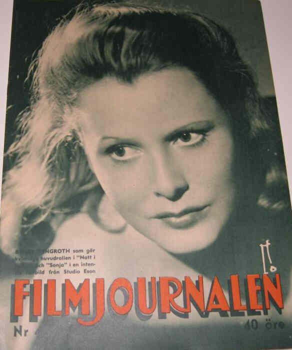 FILMJOURNALEN magazine side cover Issue 41  1943