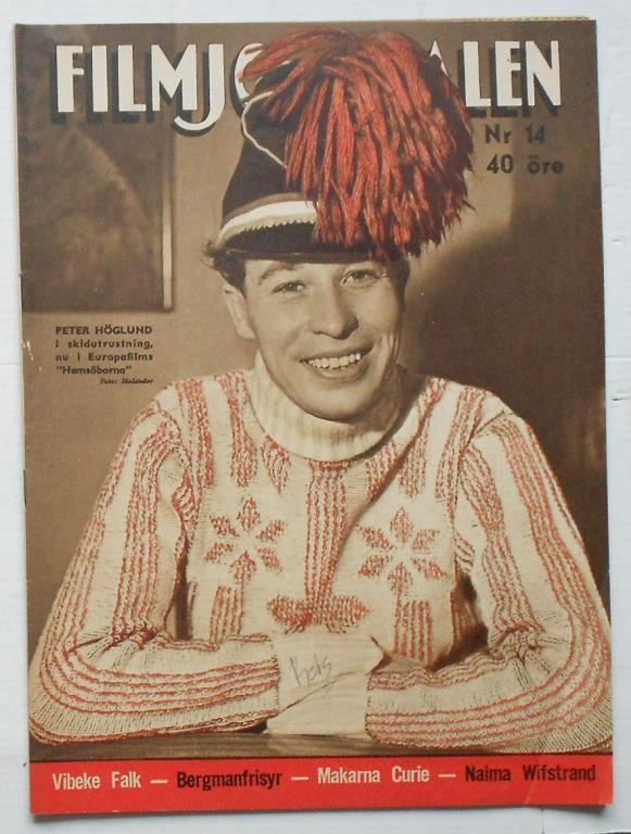 FILMJOURNALEN magazine side cover Issue 14  1944