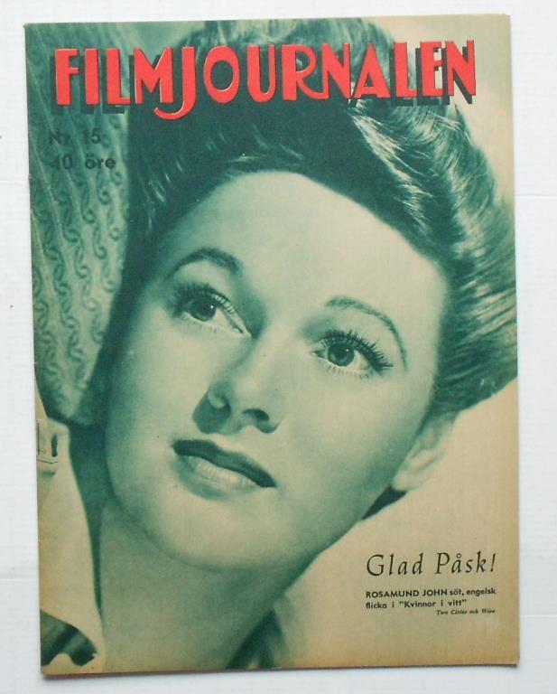 FILMJOURNALEN magazine side cover Issue 15  1944