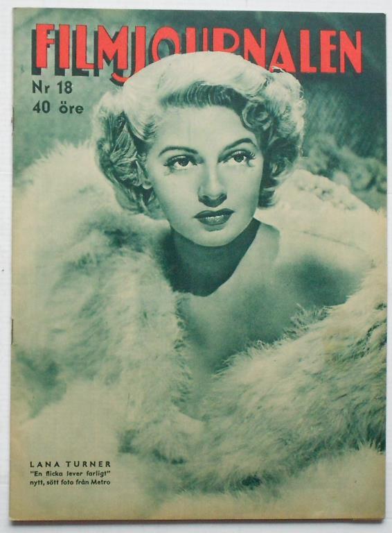 FILMJOURNALEN magazine side cover Issue 18  1944