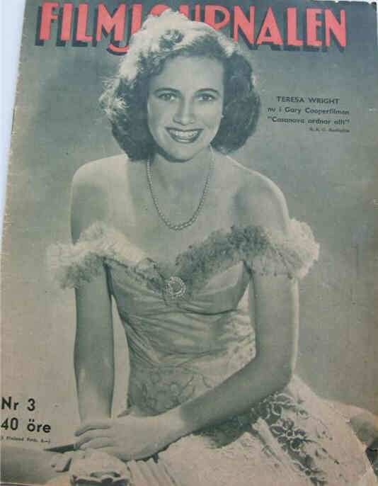 FILMJOURNALEN magazine side cover Issue 3  1945