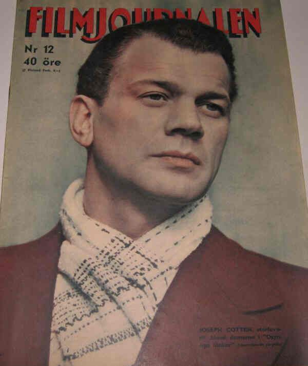 FILMJOURNALEN magazine side cover Issue 12  1945